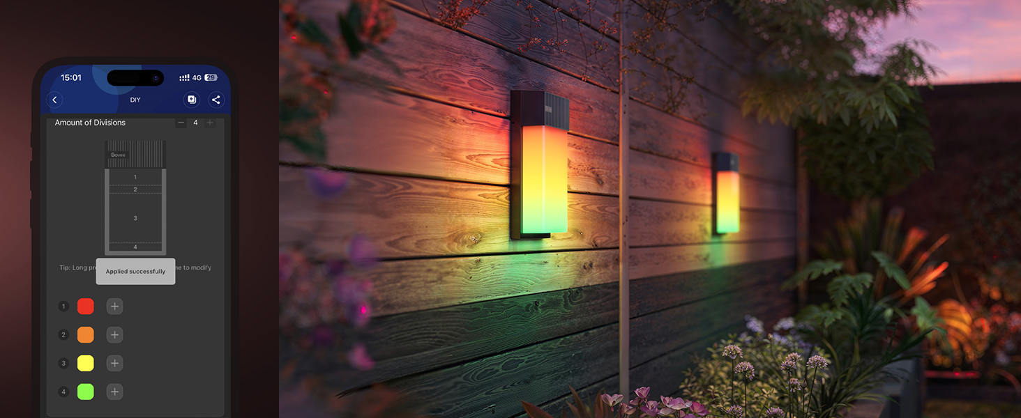 چراغ هوشمند دیواری فضای باز گووی مدل Govee Outdoor Wall Light H7075