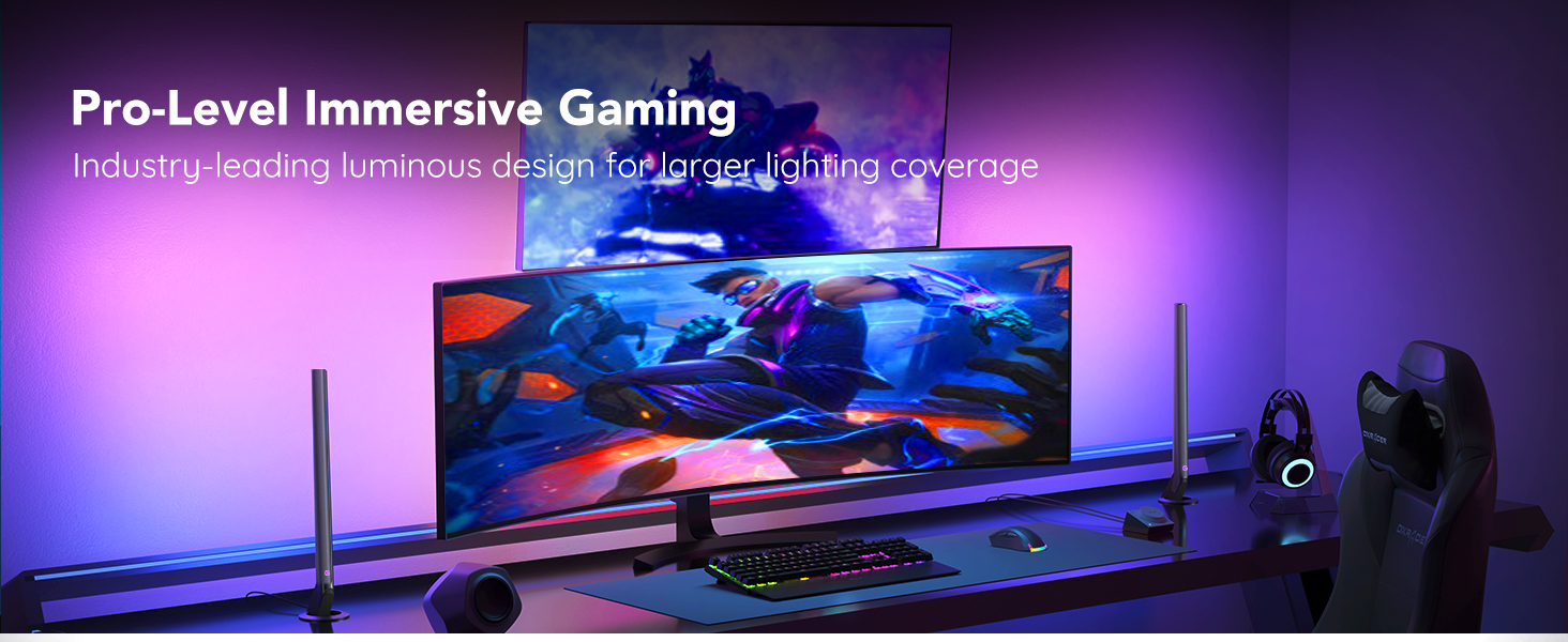 چراغ هوشمند گیمینگ رومیزی گووی Govee RGBIC Gaming Light Bars H6047
