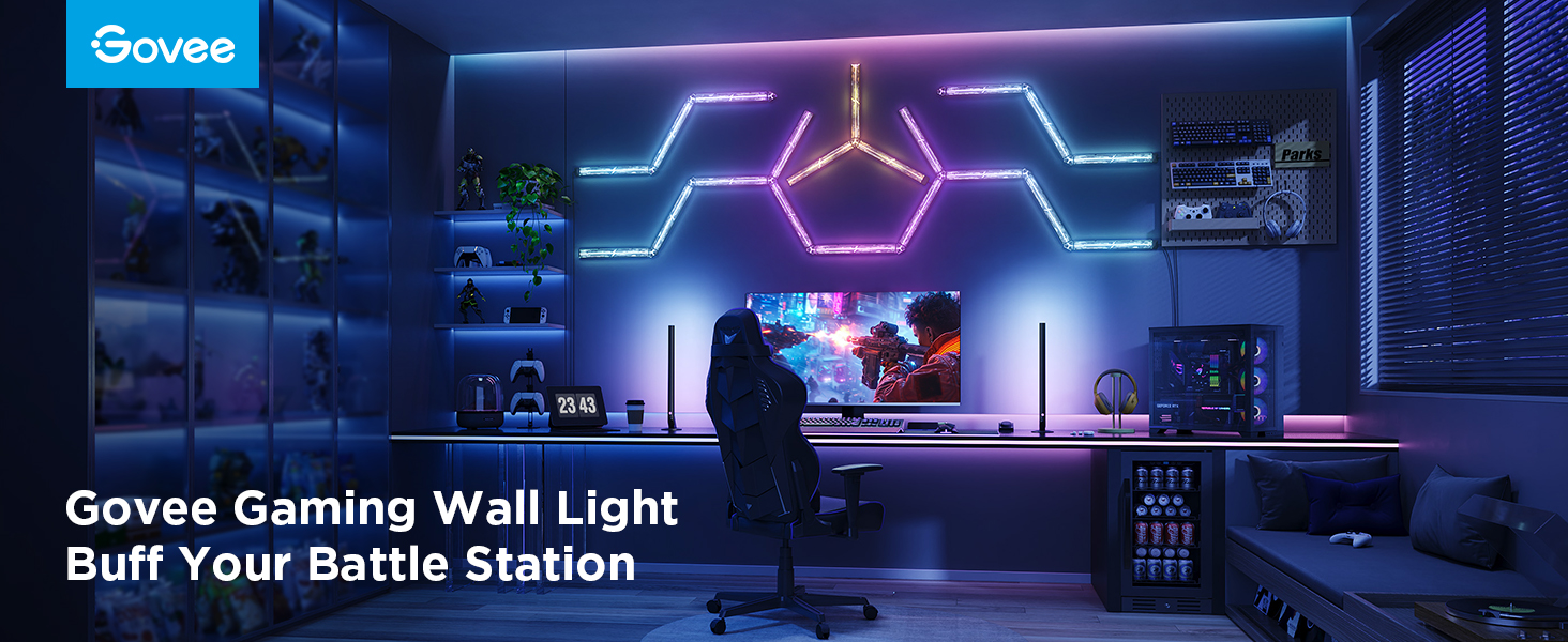 پنل روشنایی هوشمند گیمینگ دیواری 4 عددی گووی مدل Govee Gaming Wall Light H6063