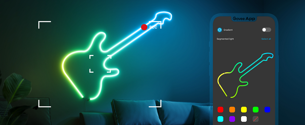 براکت‌های فلزی ریسه های نئونی  Govee RGBIC Neon Rope Light2 H10D2000