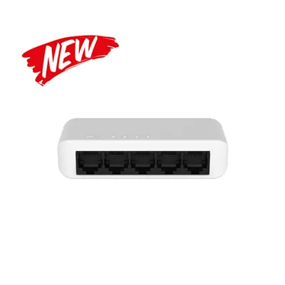 سوئیچ شبکه اترنت دارای ۴ پورت گیگ و ۱ پورت آپلینک گیگ ۱۰Gbps دارای پهنای باند اچ آر یو آی +HRUI HR-SWG0050