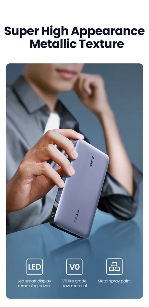 پاور بانک یوگرین Nexode مدل PB205 ظرفیت 25000mAh توان 145 وات (به همراه کابل USB-C)