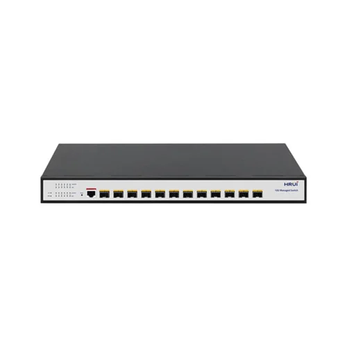 سوئیچ مدیریتی 12 پورت SFP 10G و 1 پورت کنسول گیگ اچ ار یو ای HRUI HR-SWTG3C12F