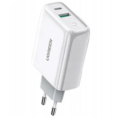شارژر دیواری UGREEN CD170، توان 36 وات با پورت USB-C و USB-A