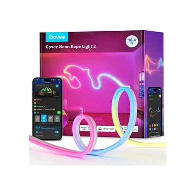 ریسه هوشمند نئون فلکسی 5 متری گووی مدل Govee Neon Rope Strip Light 2 H61D5(جعبه باز)