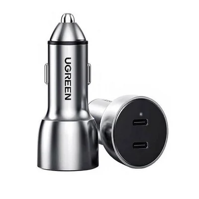 شارژر فندکی ۶۰ وات یوگرین مدل CD213 با دو درگاه USB-C