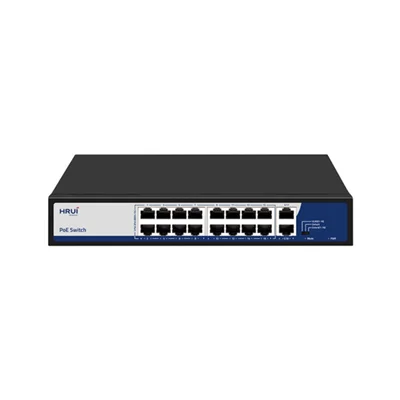 سوئیچ  16 پورت 10/100Mbps PoE و 2 پورت Uplink گیگ اچ ار یو ای HRUI HR902-AF-162G-300